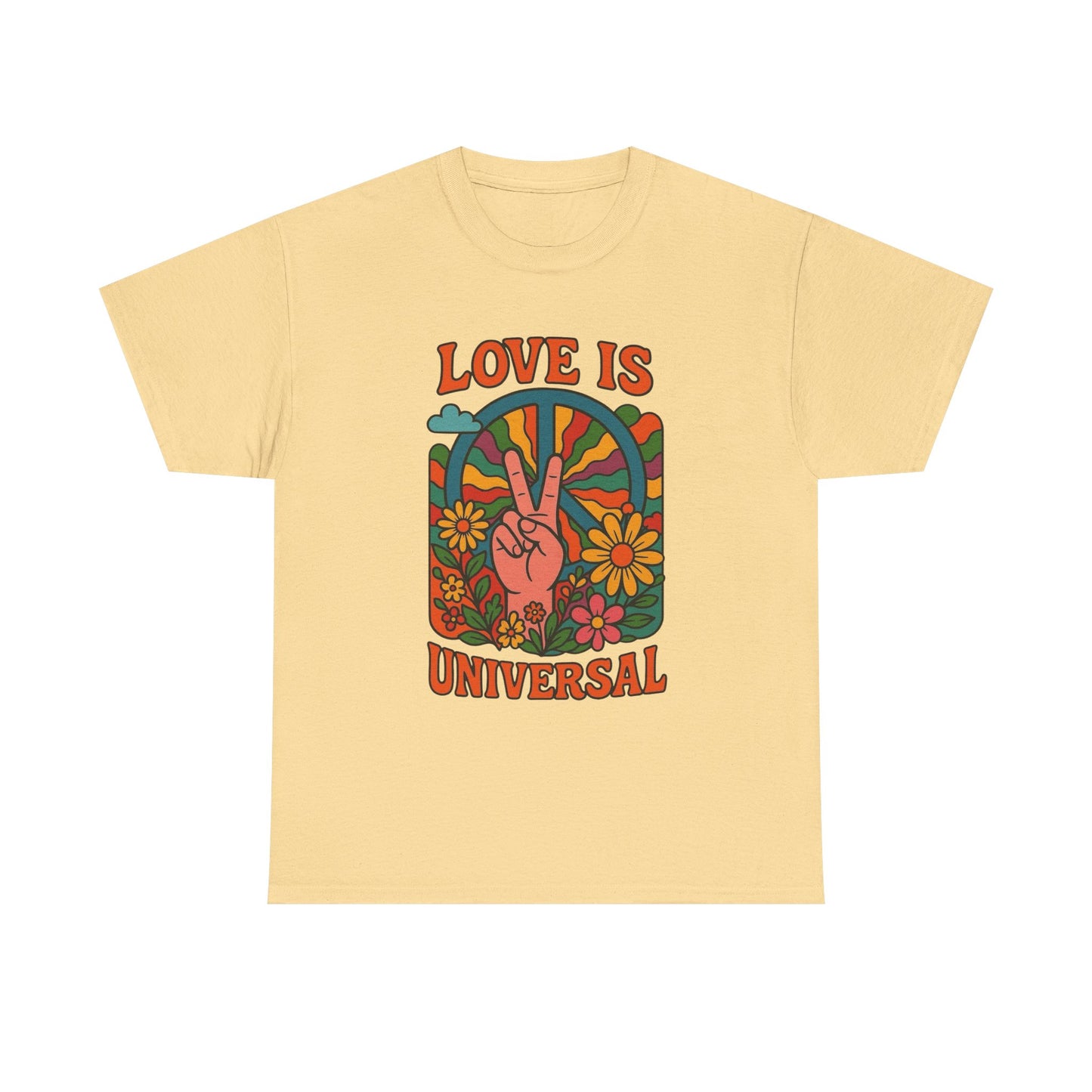 Love Is Universal Peace Graphic T Shirt Adult NEW