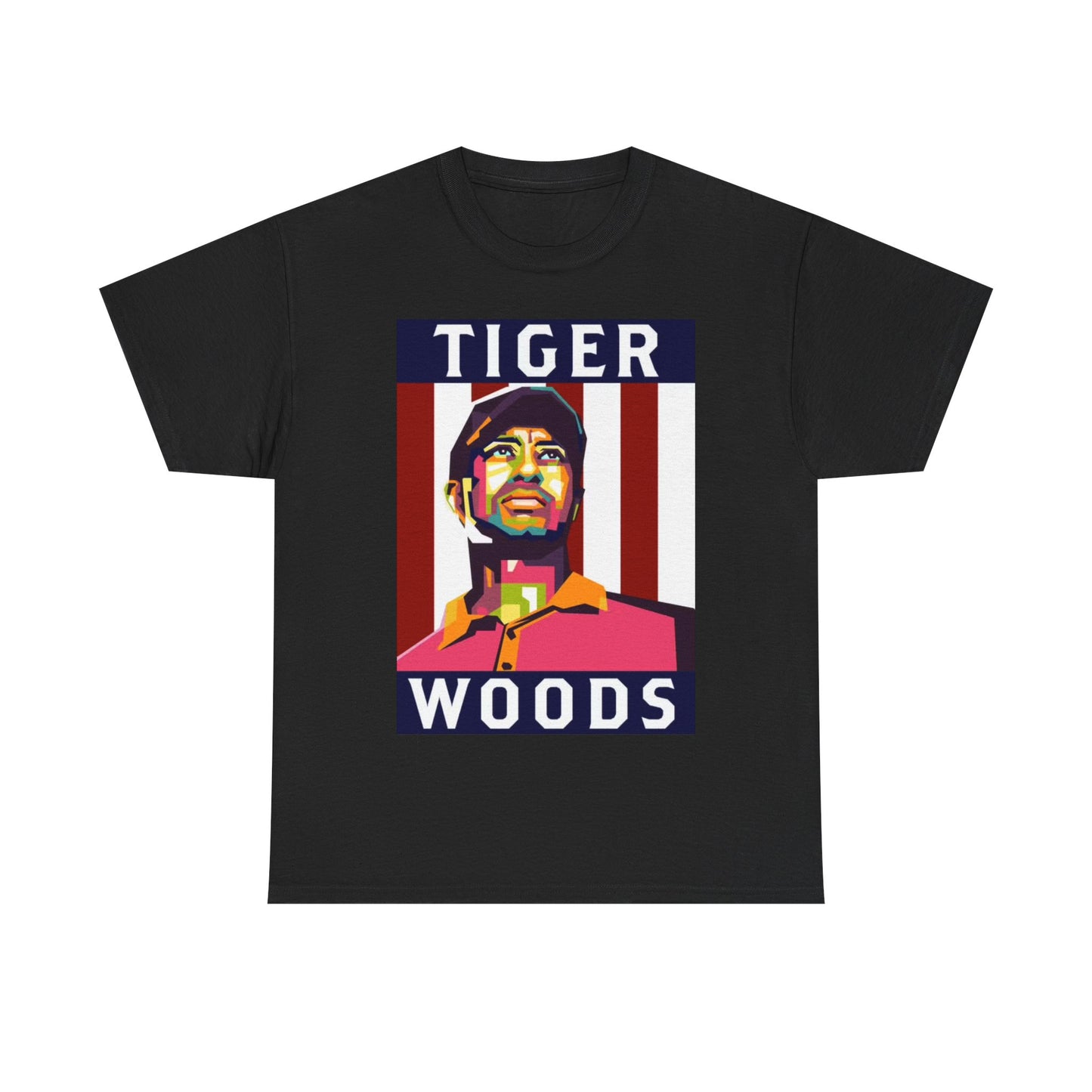 Tiger Woods Tshirt American Flag Golf Masters Happy Gilmore Unisex Heavy Cotton