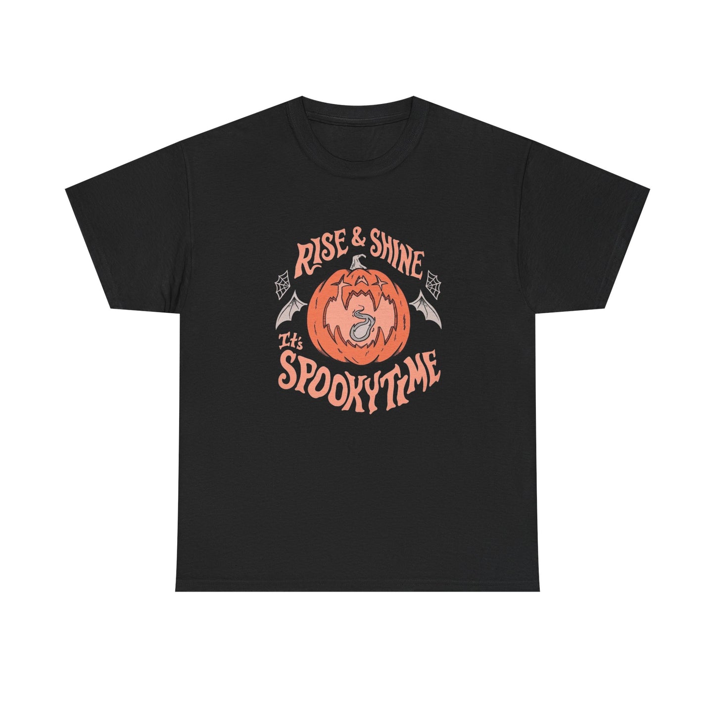 Rise And Shine It's Spooky Time Halloween T Shirt Unisex Heavy Cotton Tee
