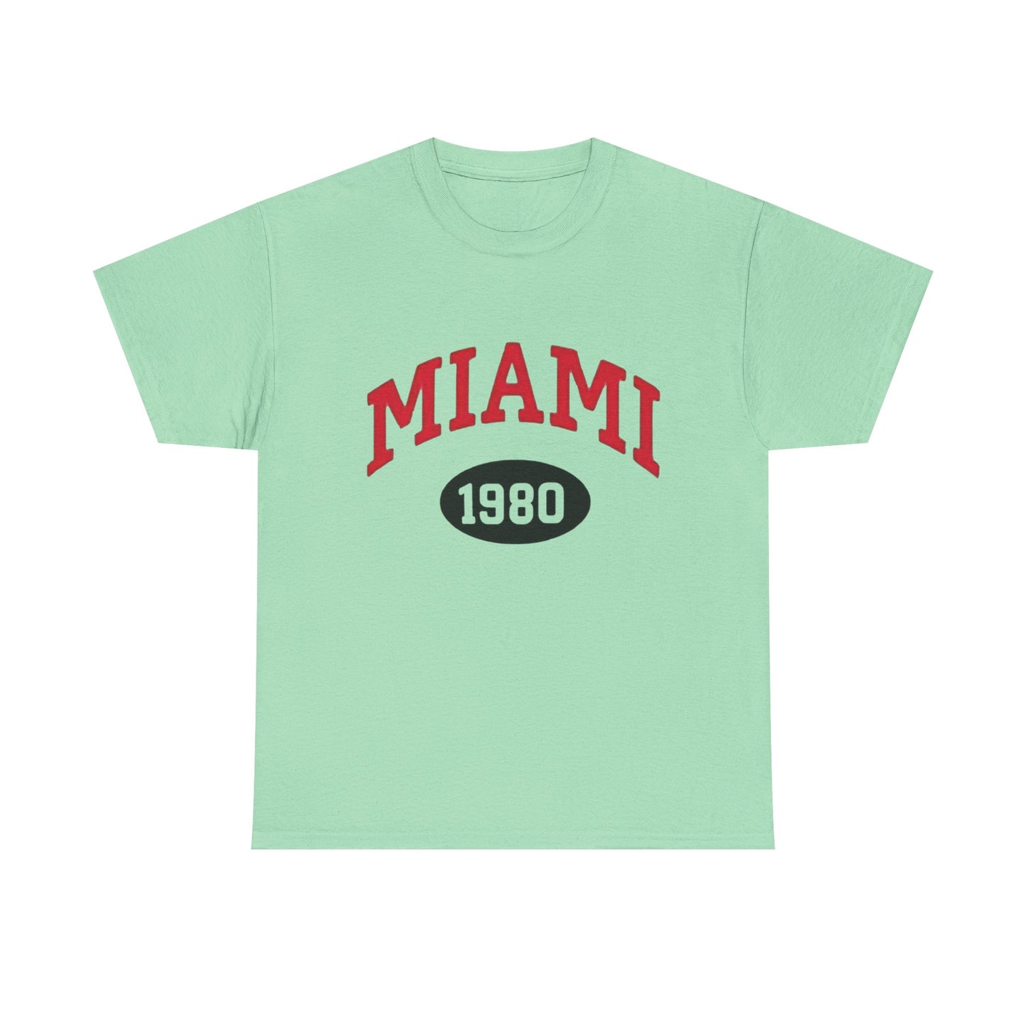 Miami 1980's Graphic T Shirt NEW Unisex Heavy Cotton Tee