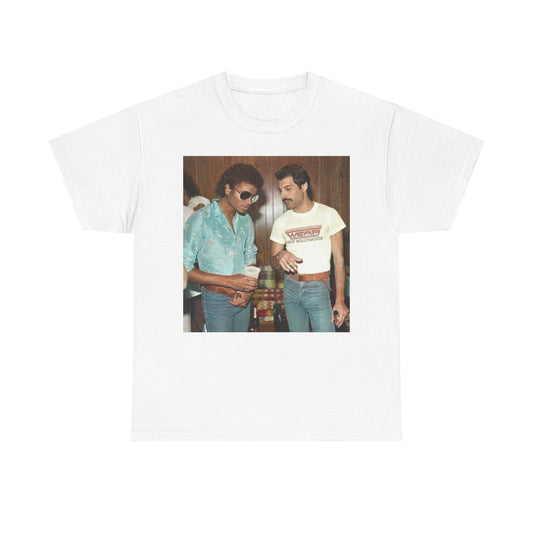 Michael Jackson And Queen Vintage T Shirt Graphic Men's Heavy Cotton Tee
