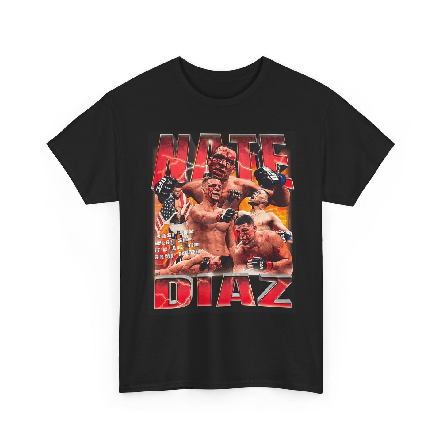 Nate Diaz Graphic T Shirt Vintage UFC Retro CALI Unisex Heavy Cotton Tee