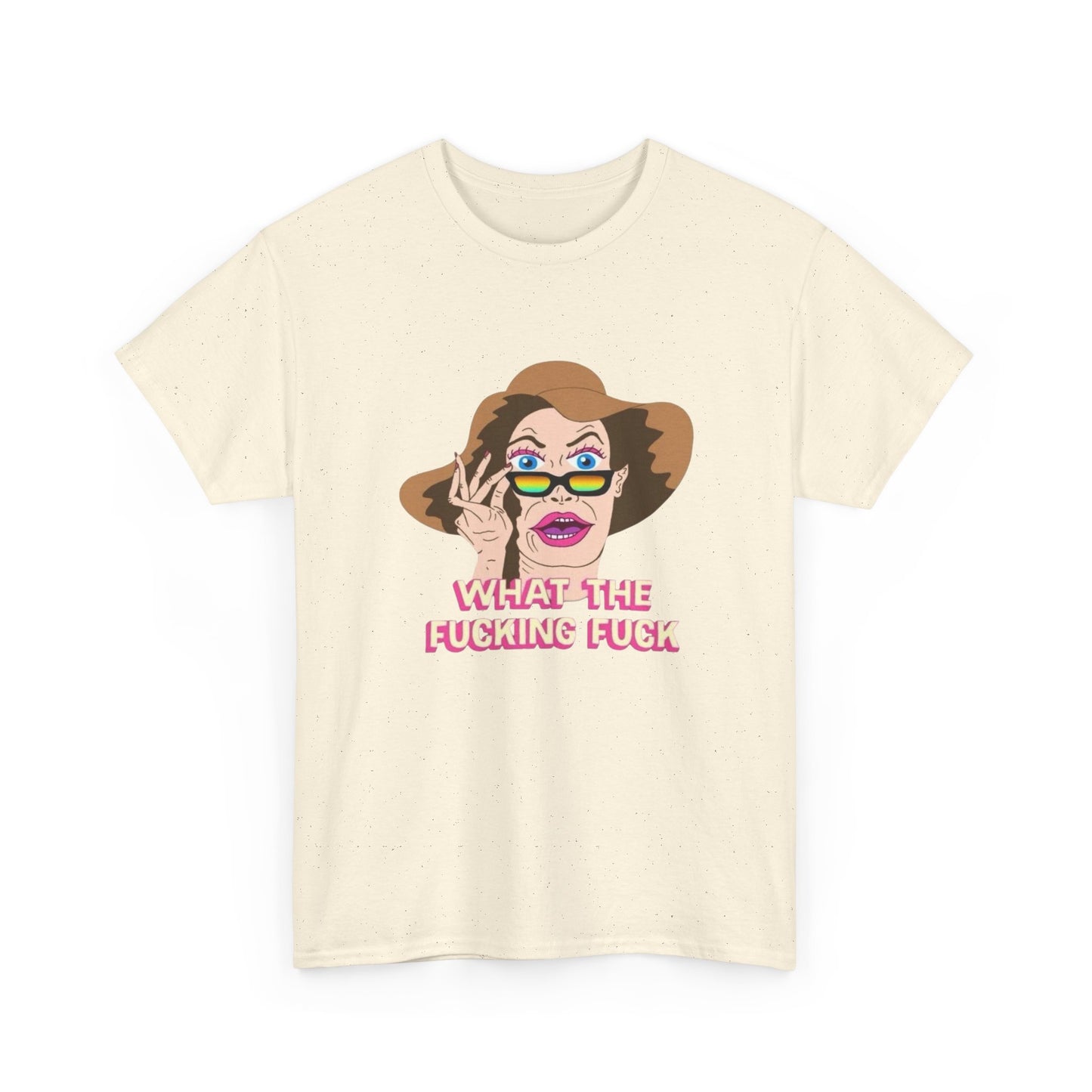 What The F Funny Graphic T-Shirt Men's Women's Heavy Cotton Tee NEW GIFT