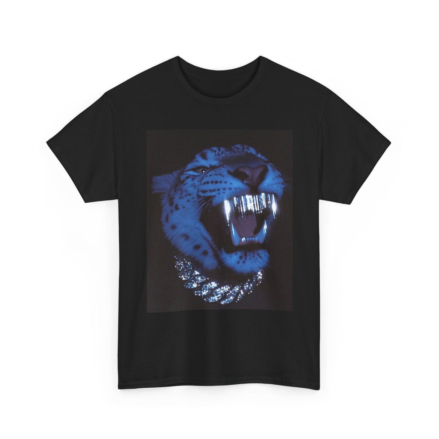 Iced Out Tiger Funny Graphic T Shirt Unisex Heavy Cotton Tee