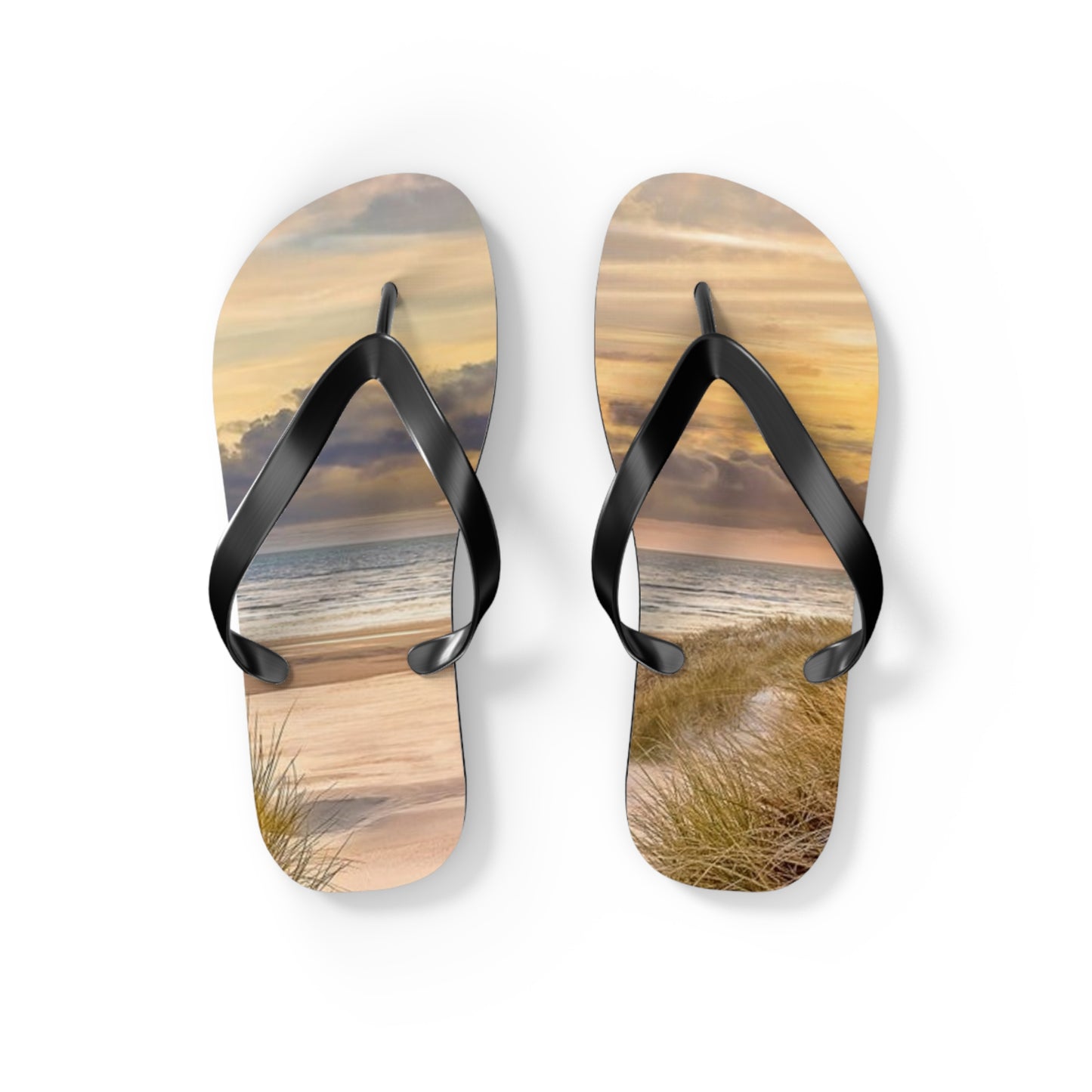 Beach Sunset Flip Flops, Sandals Slides, Summer Footwear, Brand New