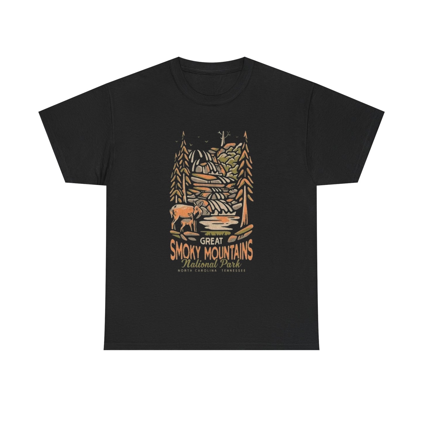 Great Smokey Mountains Graphic T Shirt Unisex Heavy Cotton Tee