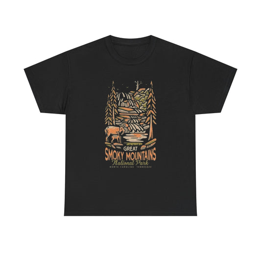 Great Smokey Mountains Graphic T Shirt Unisex Heavy Cotton Tee