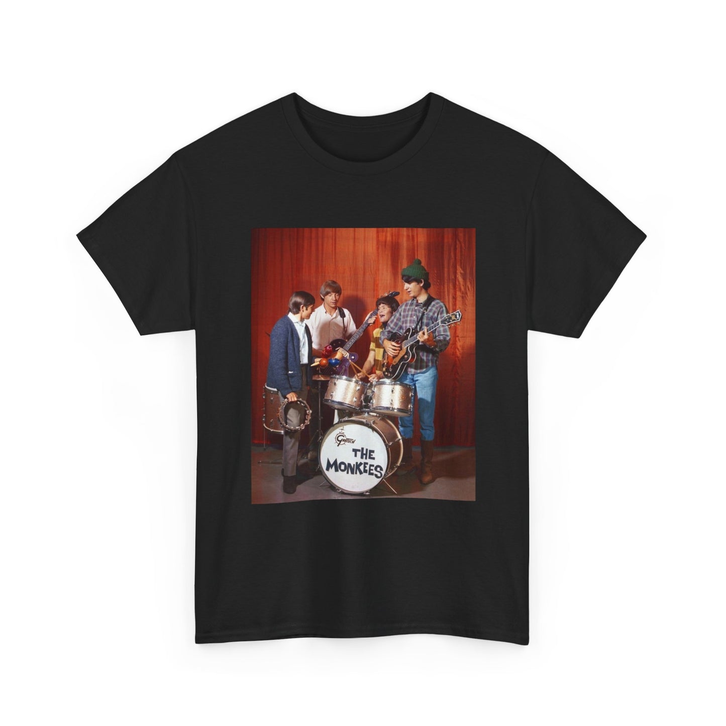 The Monkees Tshirt Vintage Rock 70s Retro Graphic Unisex Heavy Cotton Tee