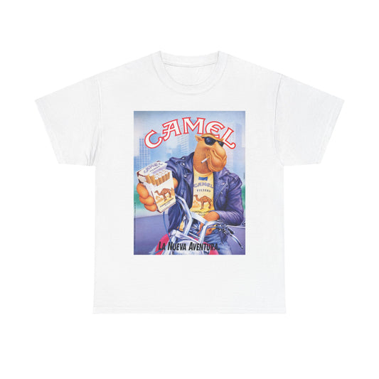 Joe Camel Cigarettes T-shirt Vintage Poster Retro Unisex Heavy Cotton Tee