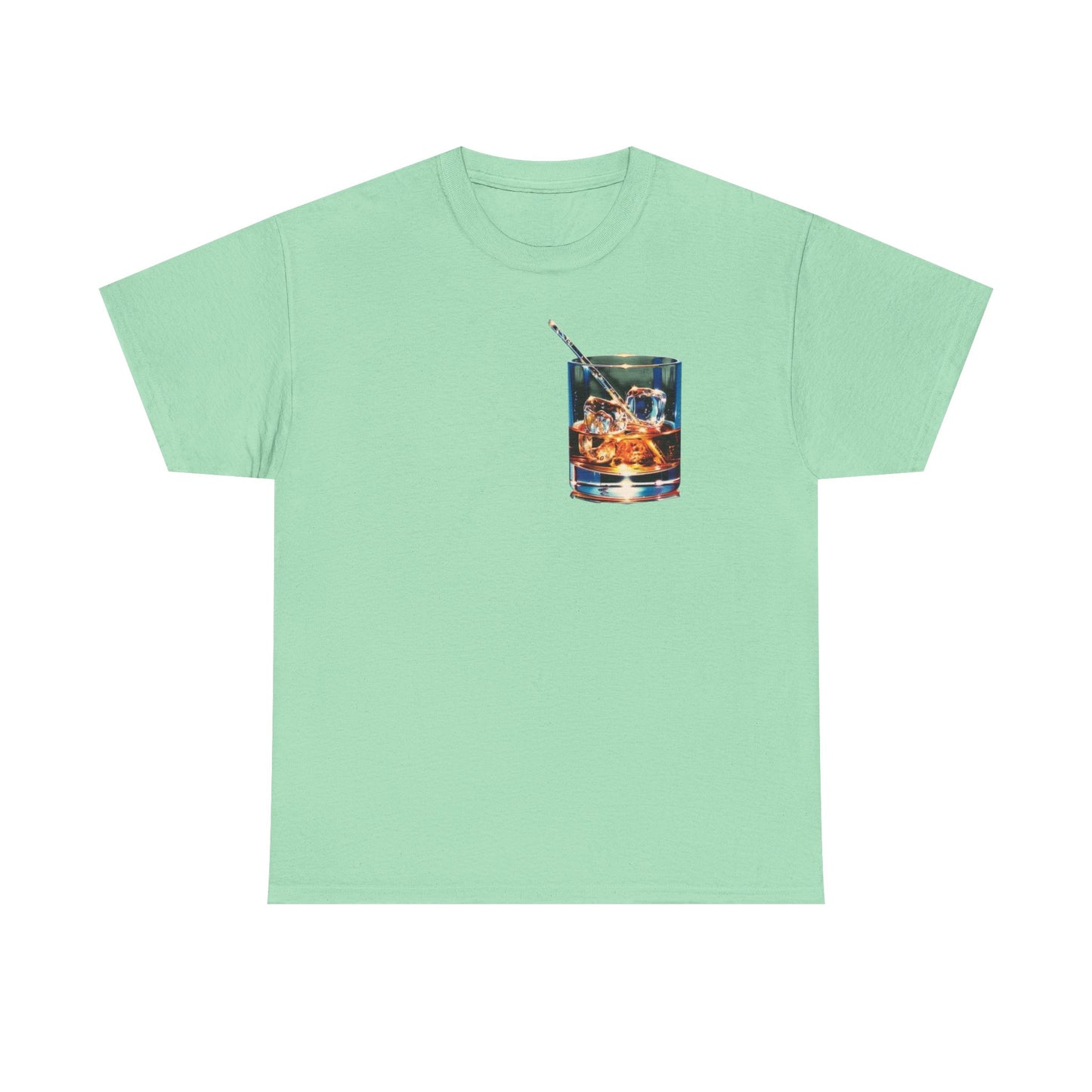 Whiskey On The Rocks Graphic T-Shirt Unisex Heavy Cotton Tee
