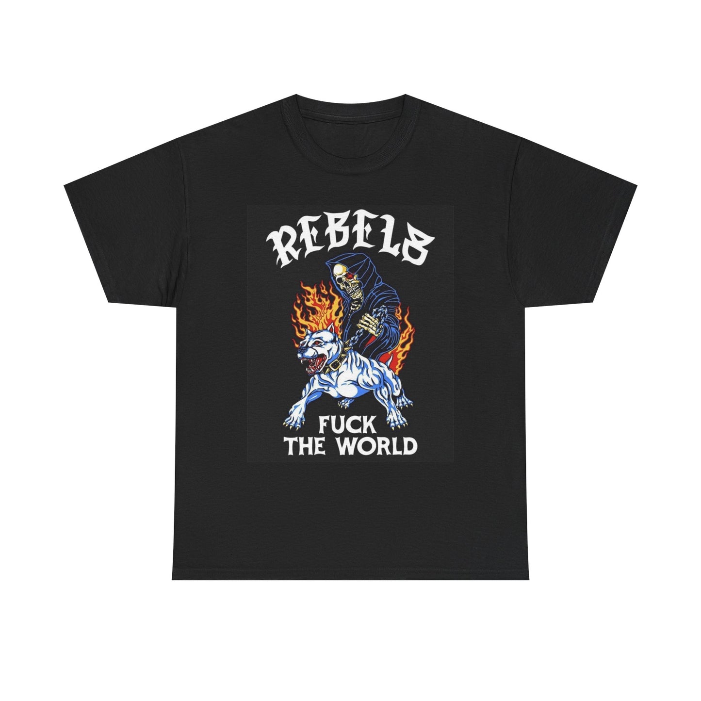 Rebels Forget The World Graphic T Shirt Retro Unisex Heavy Cotton Tee