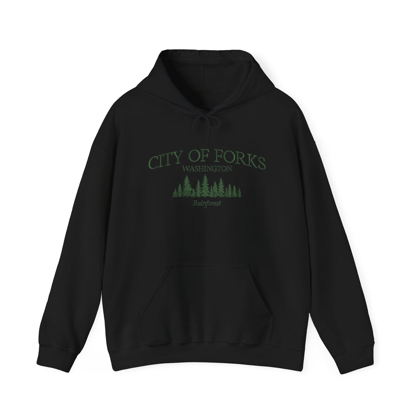 City Of Forks Washington Graphic Hoodie Heavy Blend Sweatshirt NEW