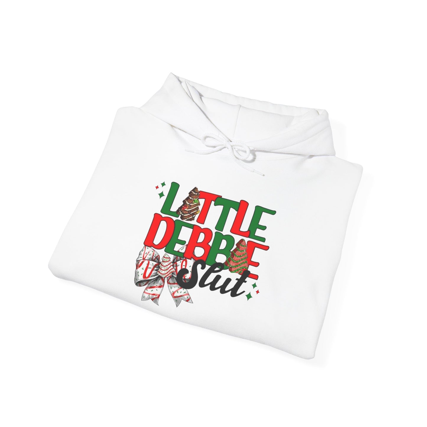 Little Debbie Slut Funny Christmas Graphic Hoodie Heavy Blend™ Hooded Sweatshirt