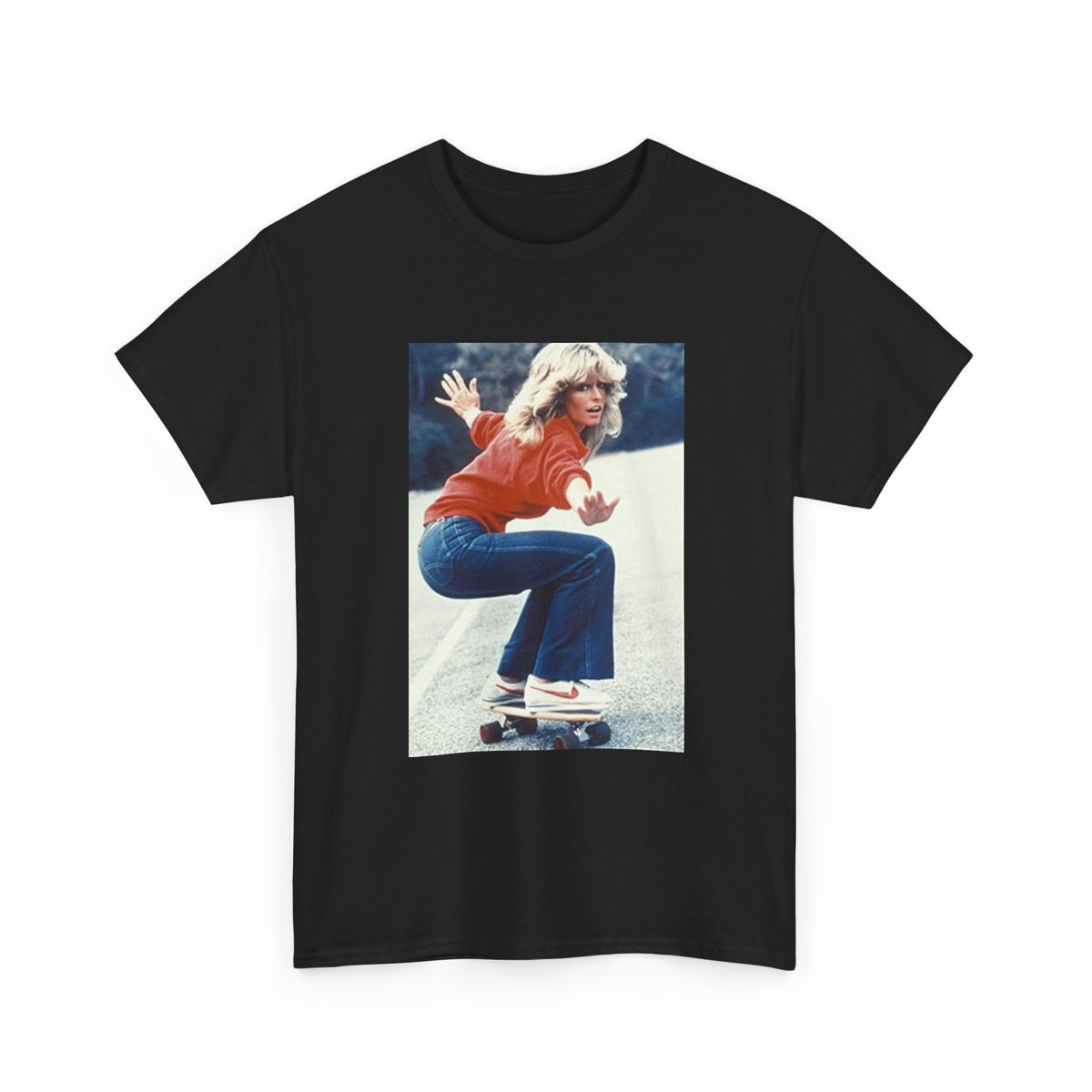 Farrah Fawcett Tshirt Charlies Angels Vintage Model Unisex Heavy Cotton Tee 1