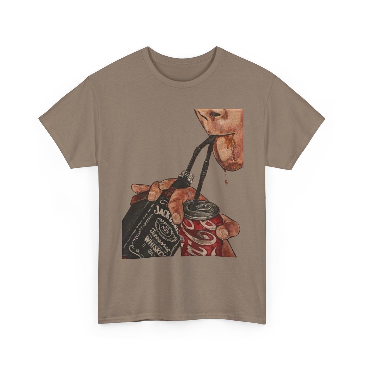 Jack And Coke Graphic Bar Funny T Shirt Unisex Heavy Cotton Tee