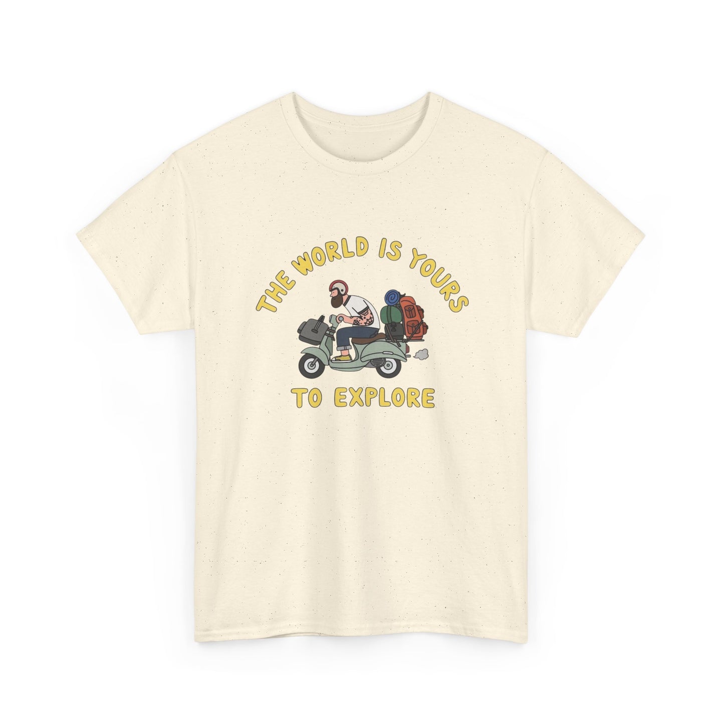 The World Is Yours To Explore T Shirt Graphic Unisex Heavy Cotton Tee NEW GIFT