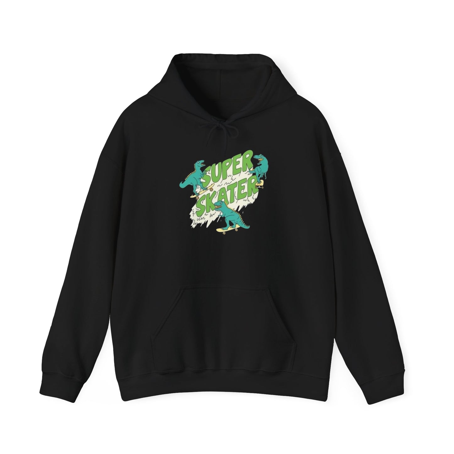 Dinosaur Super Skater Graphic Hoodie Unisex Heavy Blend™ Hooded Sweatshirt