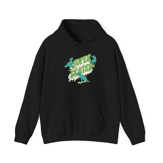 Dinosaur Super Skater Graphic Hoodie Unisex Heavy Blend™ Hooded Sweatshirt
