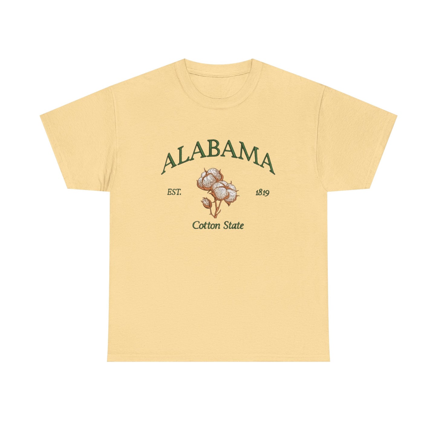 Alabama Cotton State Graphic T Shirt NEW Unisex Heavy Cotton Tee