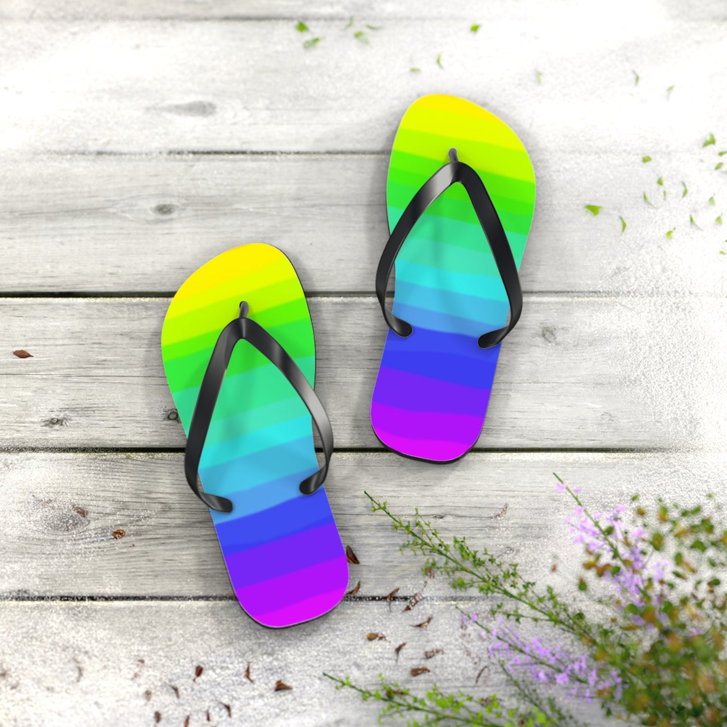 Rainbow Flip Flops, Sandals Slides, Summer Footwear, Brand New