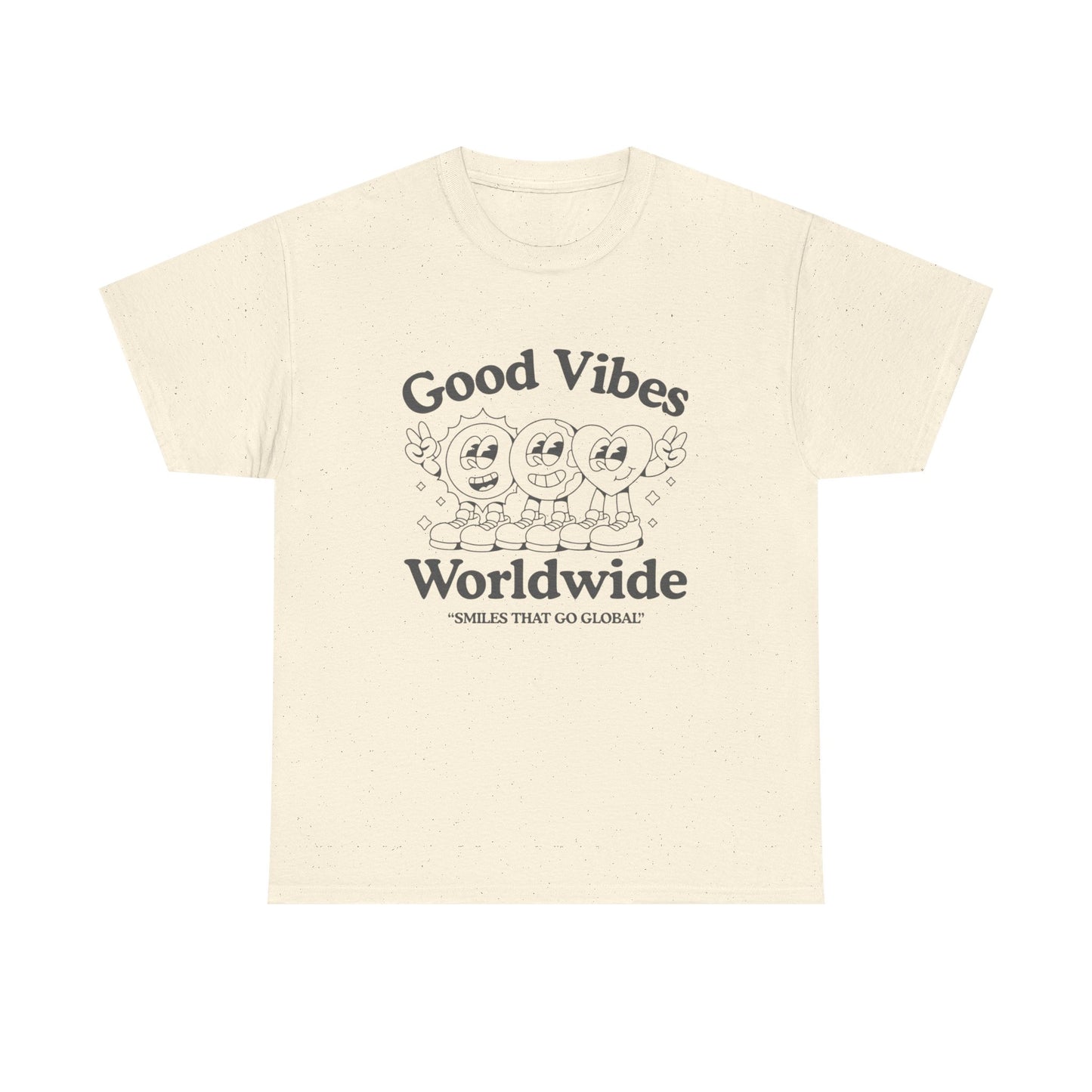 Good Vibes Worldwide Graphic T Shirt NEW ADULT Unisex Heavy Cotton Tee