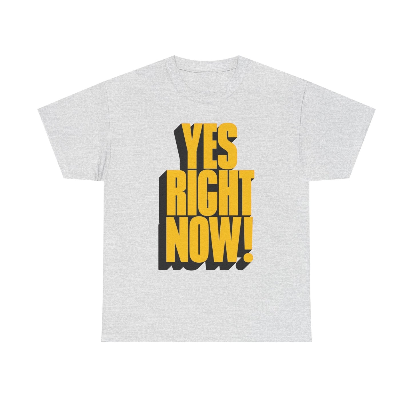 Yes Right Now! Graphic T Shirt NEW Adult Regular Sizing Tee