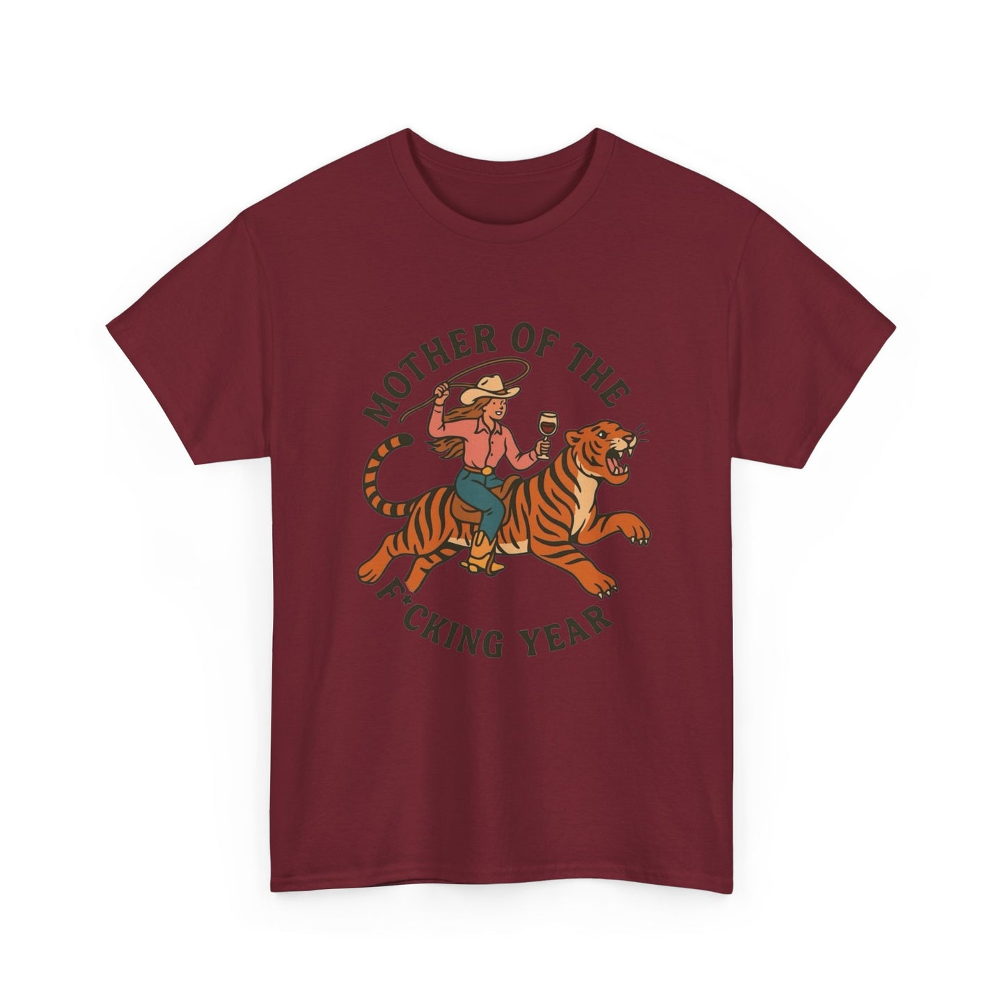 Mother Of The Year Graphic T Shirt NEW Vintage Unisex Heavy Cotton Tee