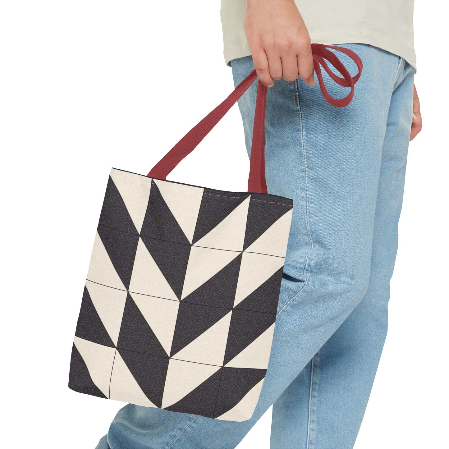 Black And Cream BRAND NEW Modern Purse - Pocketbook - Travel Tote Bag (AOP)