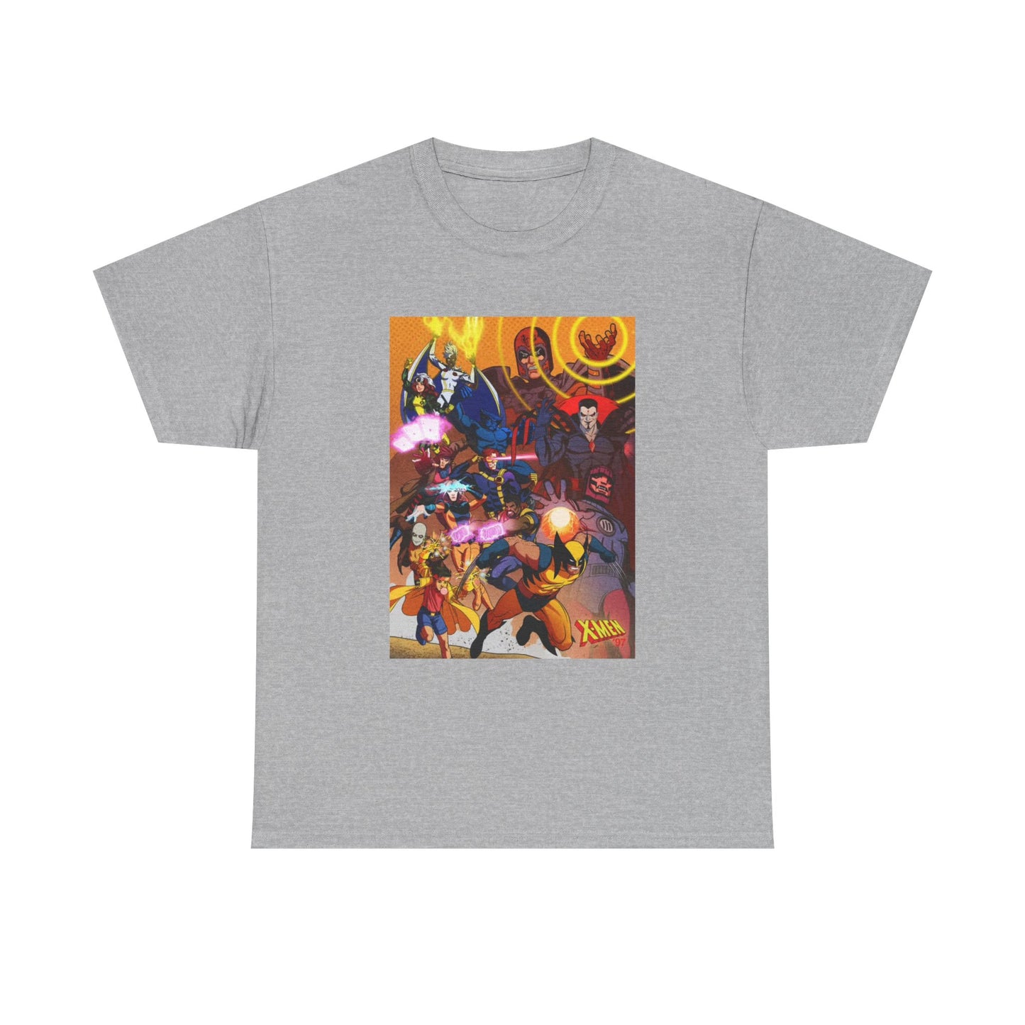 Cartoon Graphic Tee Xmen Comic Book Retro Vintage Tee Unisex Heavy Cotton Tee