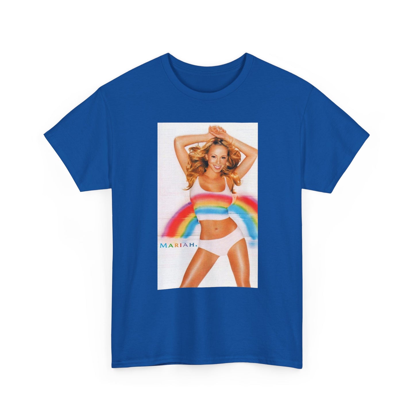 Mariah Carey T-shirt vintage Adam Sandler retro rainbow Unisex Heavy Cotton Tee