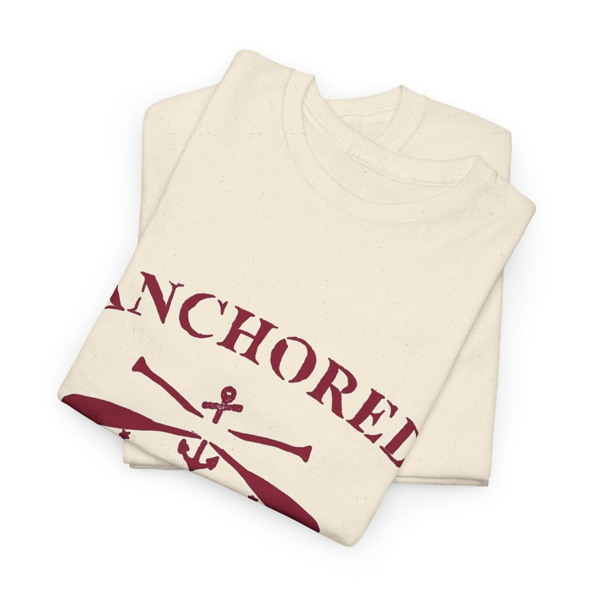 Anchored Graphic T Shirt Men's Retro Sailing Heavy Cotton Tee