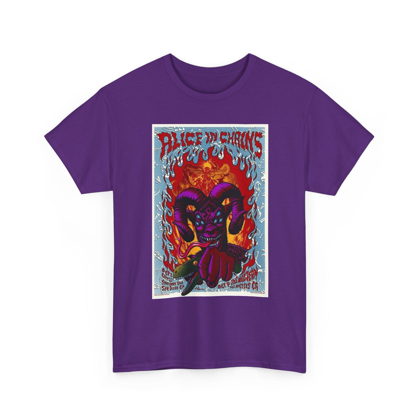 Alice In Chains Rock Band T Shirt Merch Poster Unisex Heavy Cotton Tee