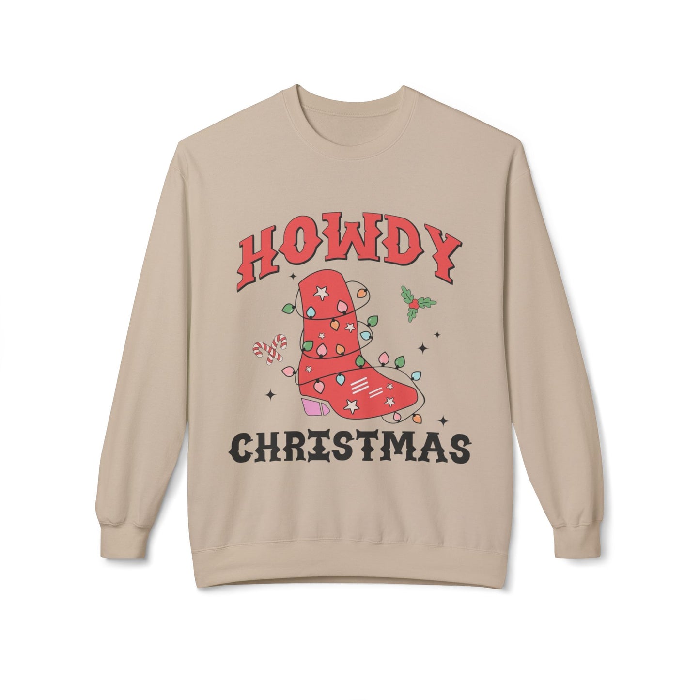 Howdy Christmas Sweater NEW Unisex Fleece Crewneck Sweatshirt