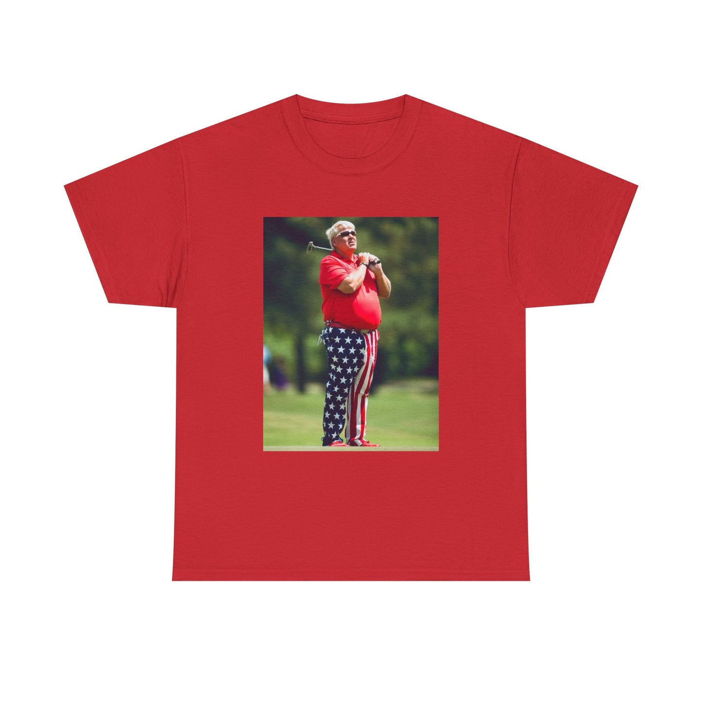 John Daly Tshirt Golf American Flag Masters Tiger woods Unisex Heavy Cotton Tee