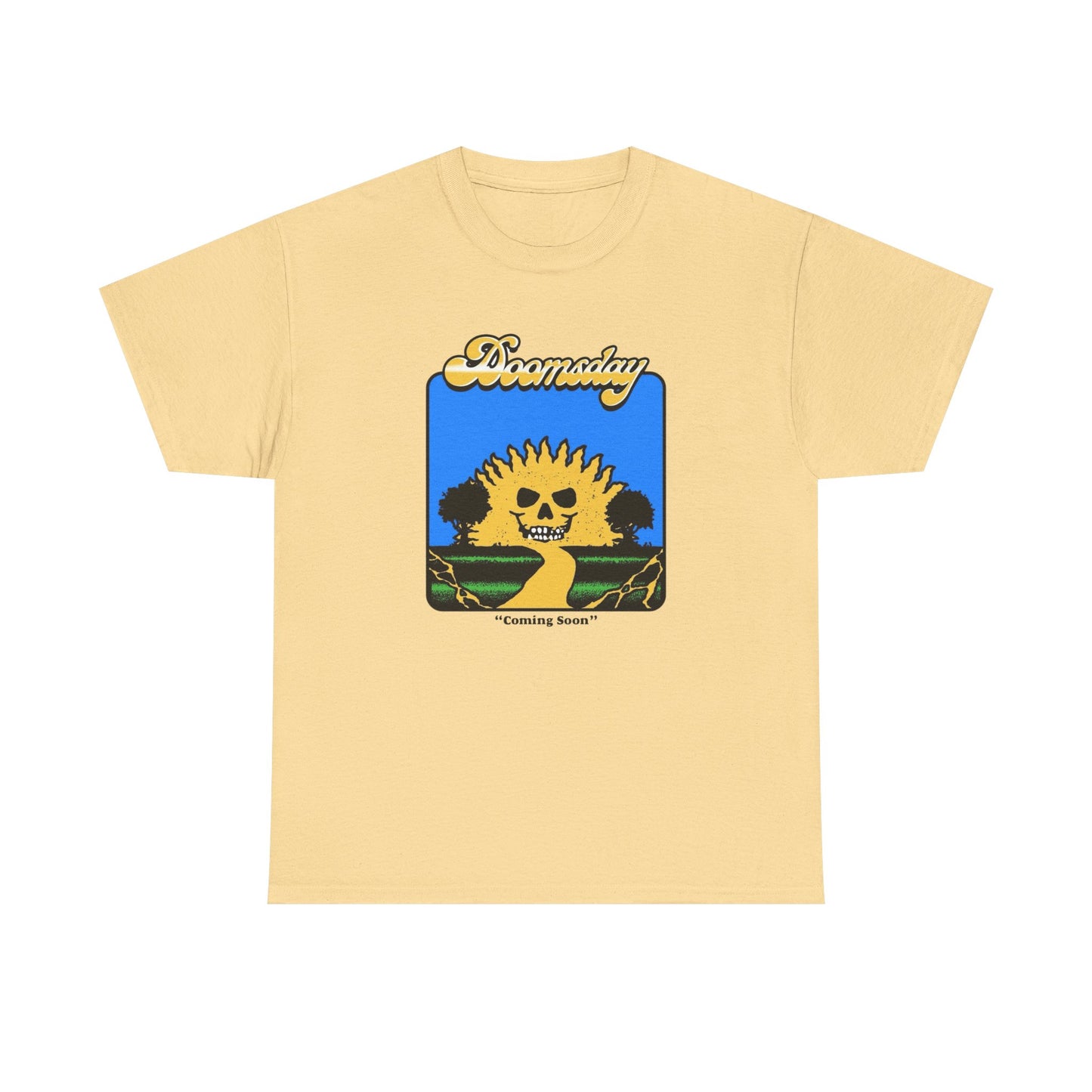 Doomsday Coming Soon Graphic T Shirt NEW Adult Unisex Heavy Cotton Tee