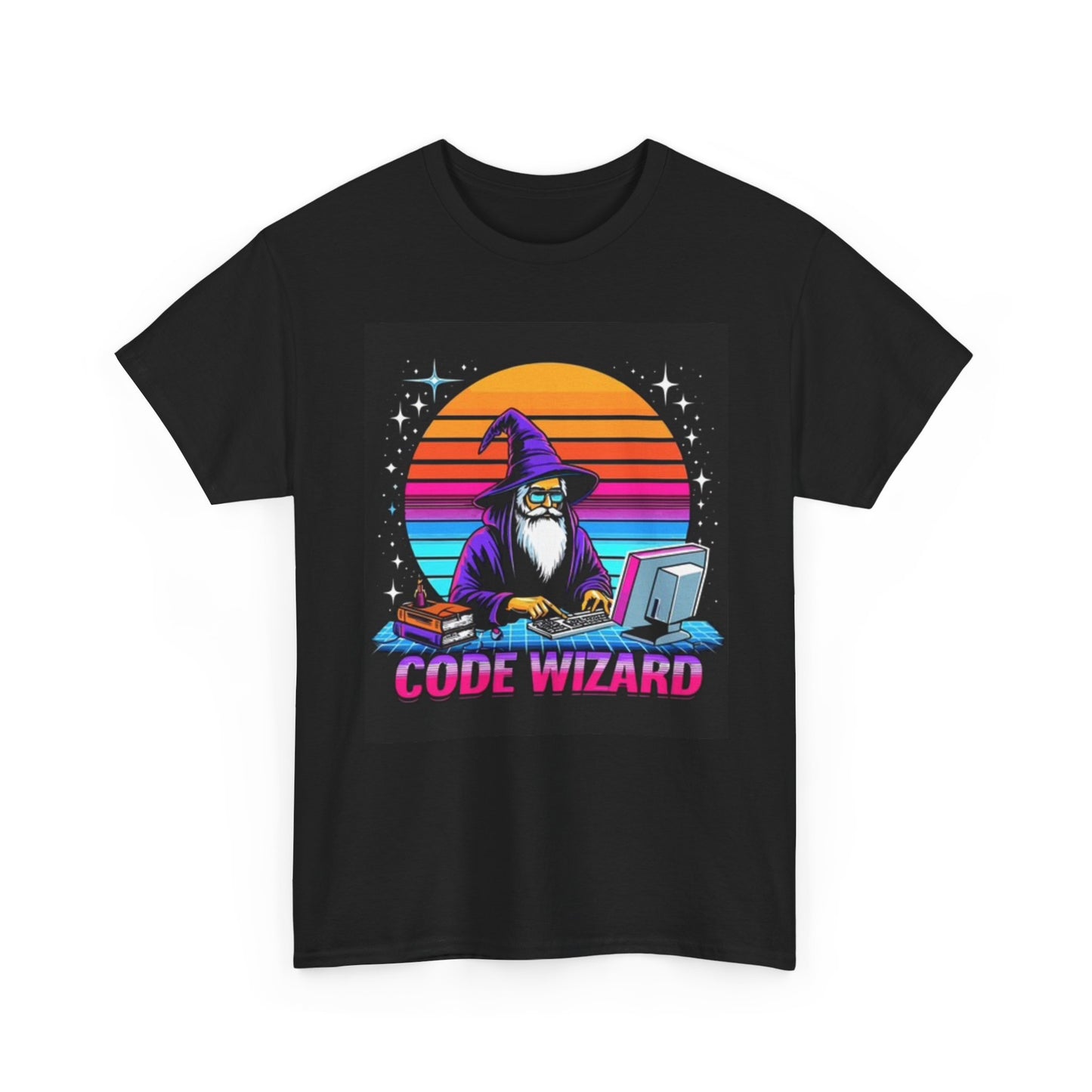 Code Wizard Graphic T Shirt Funny Coding Computers Unisex Heavy Cotton Tee