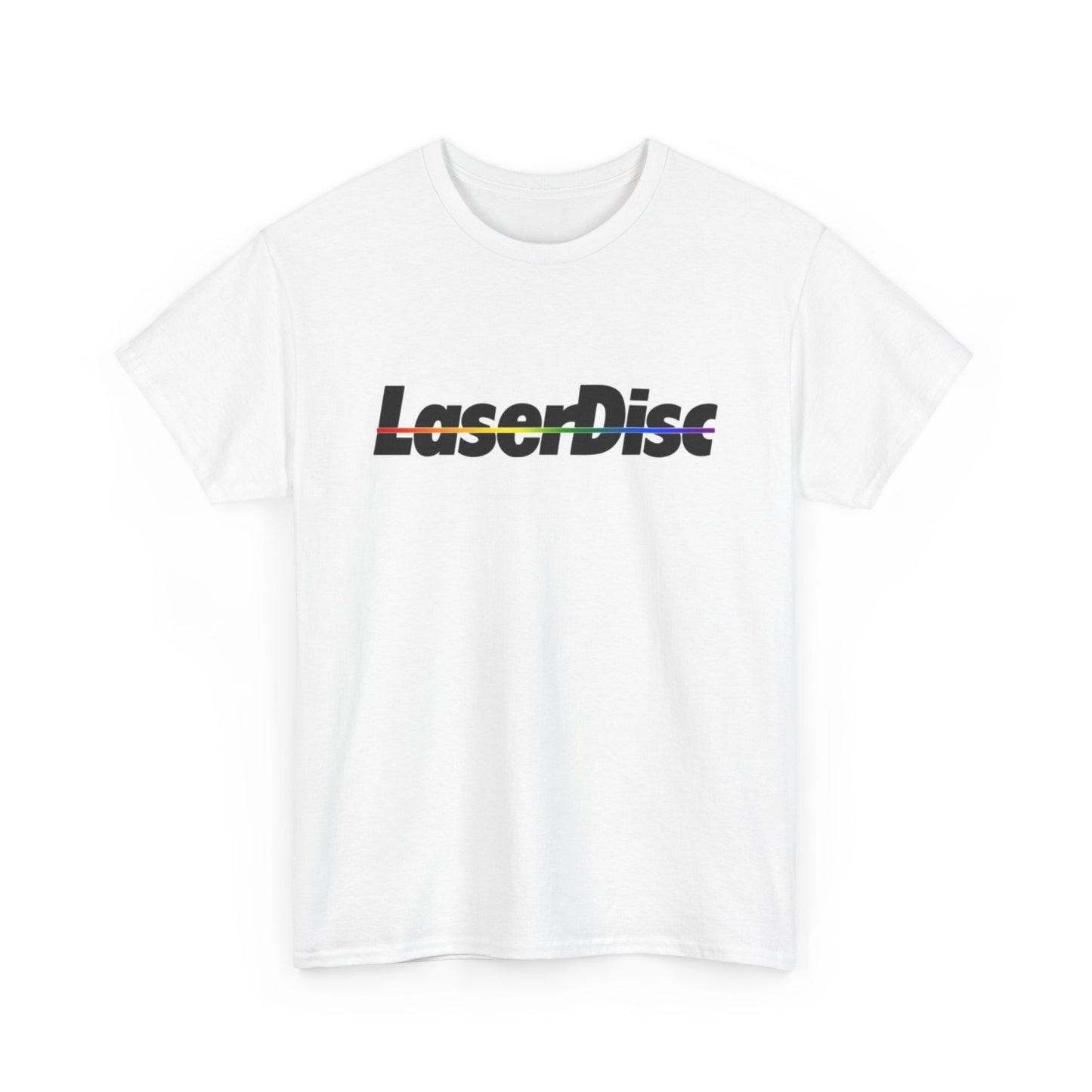 LaserDIsc Vintage Logo Graphic T Shirt Retro Movies Unisex Heavy Cotton Tee
