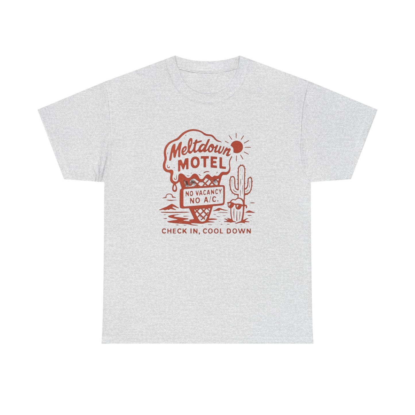 Meltdown Motel Ice cream Vintage Graphic T Shirt Unisex Heavy Cotton Tee