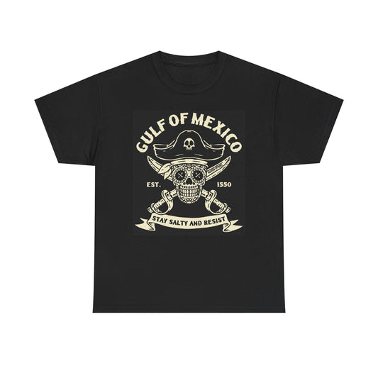 Gulf Of Mexico Graphic T Shirt Resist Pirate Unisex Heavy Cotton Tee
