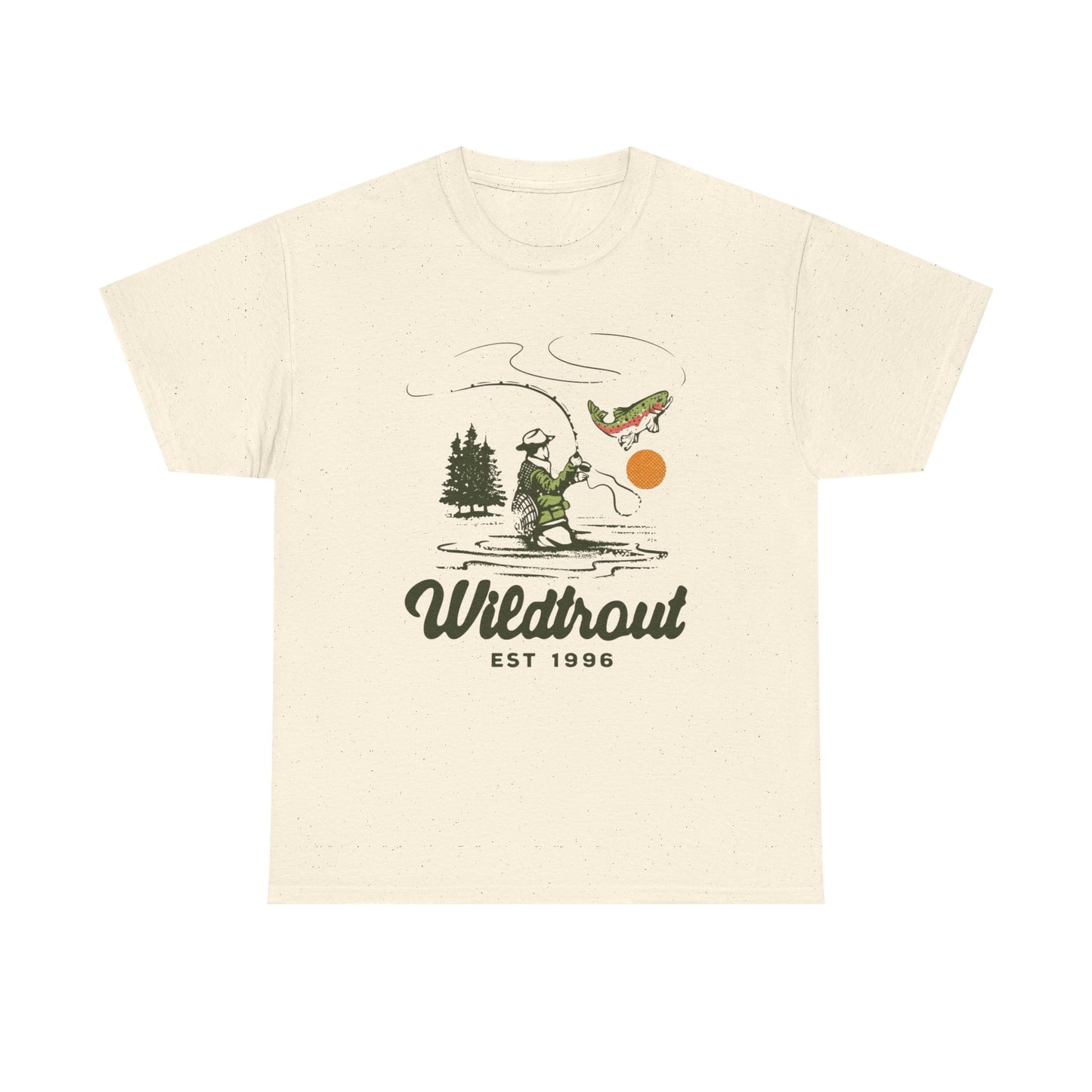 Wild Trout Fishing Graphic T Shirt Unisex Heavy Cotton Tee