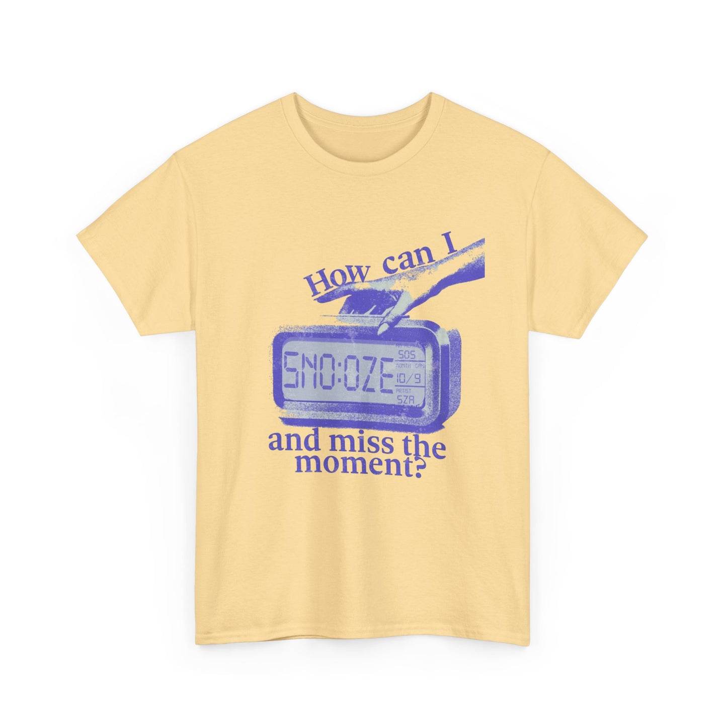 Snooze Button Graphic T Shirt Unisex Heavy Cotton Tee Gift Vintage