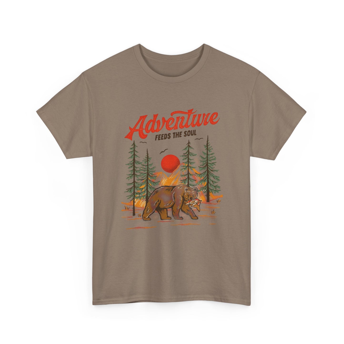Adventure Feeds The Soul Graphic T Shirt Unisex Heavy Cotton Tee