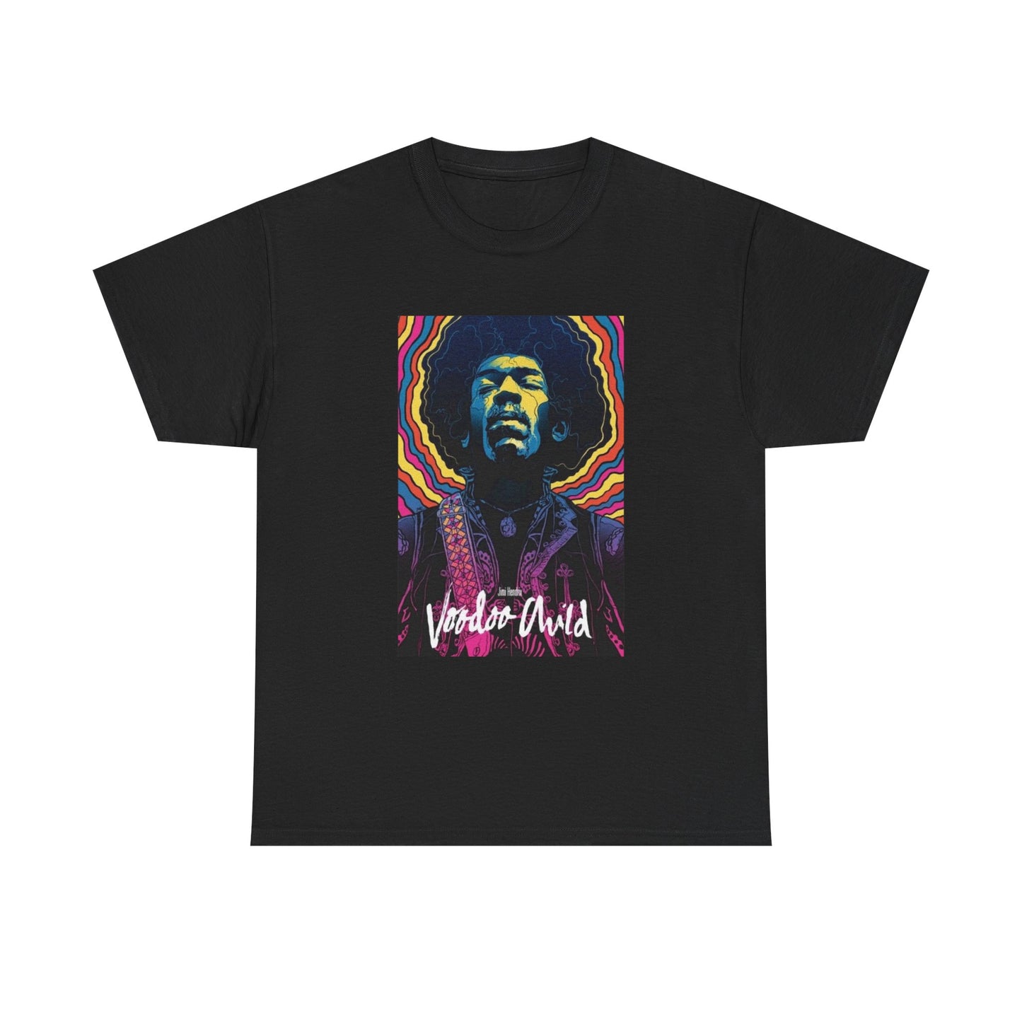 Jimi Hendrix tshirt Vintage rock Art poster Unisex Heavy Cotton Tee retro