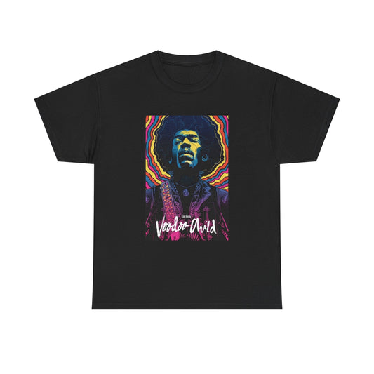 Jimi Hendrix tshirt Vintage rock Art poster Unisex Heavy Cotton Tee retro