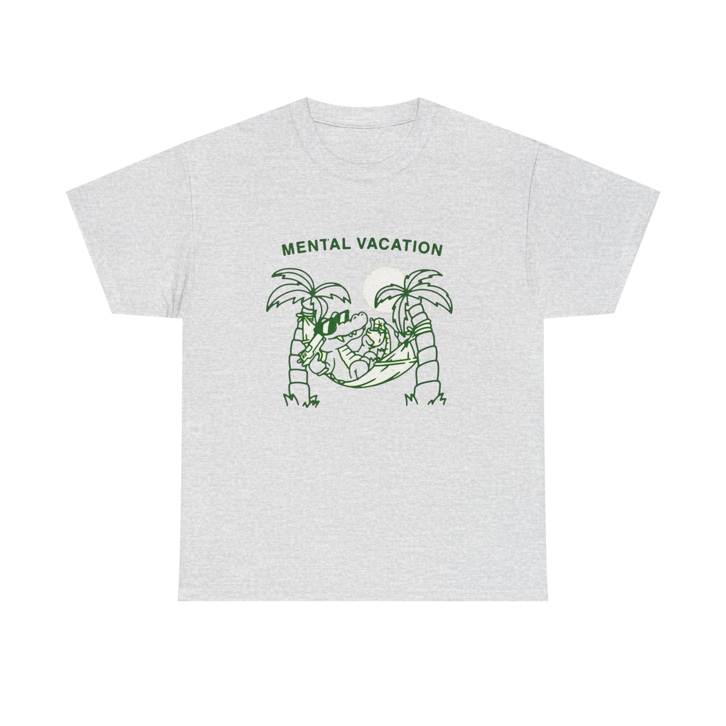 Mental Vacation Funny Graphic T Shirt Unisex Heavy Cotton Tee Gift