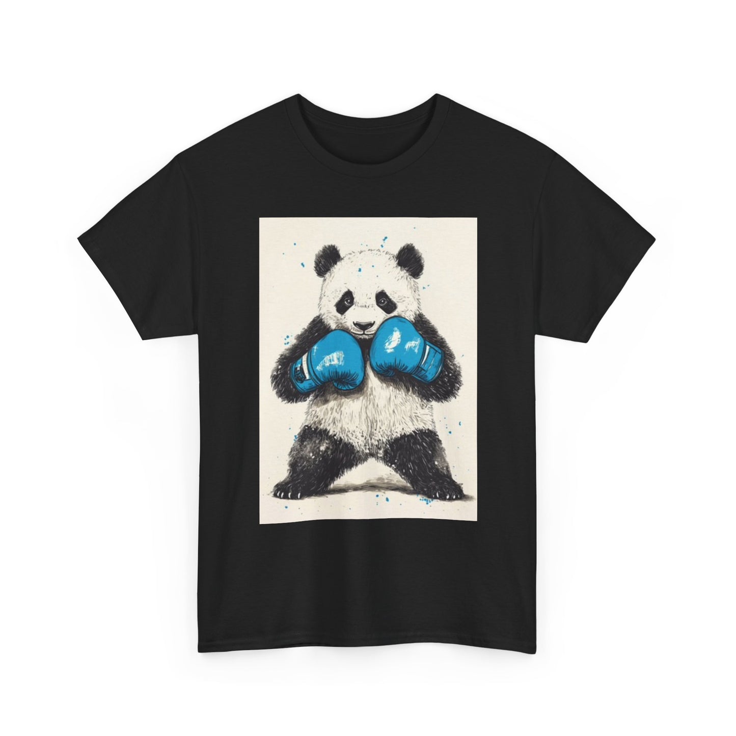 Boxing Panda Graphic T Shirt Retro Funny Jokes Zoo Unisex Heavy Cotton Tee