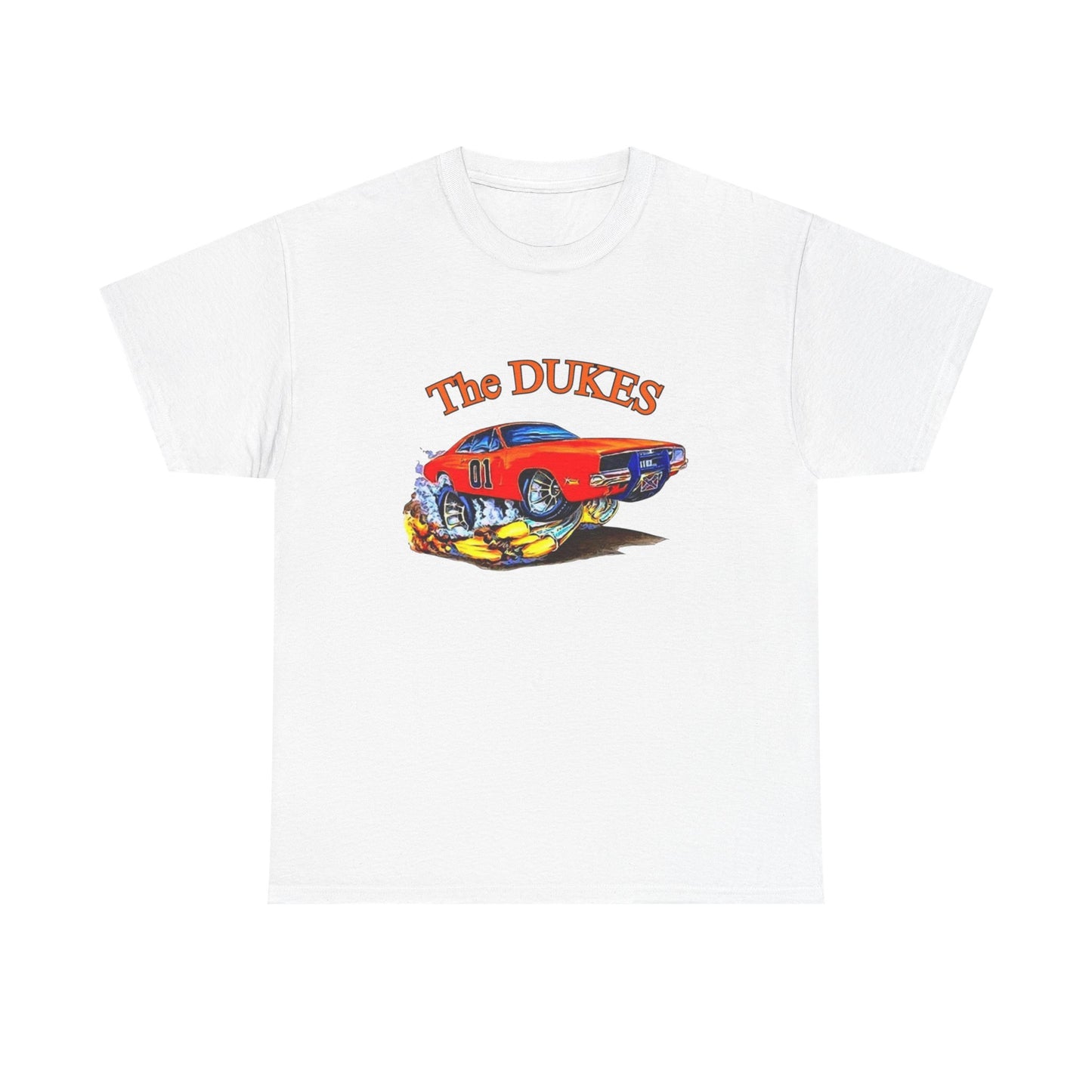 The Dukes Charger Hazzard County Vintage Graphic T Shirt Unisex Heavy Cotton Tee