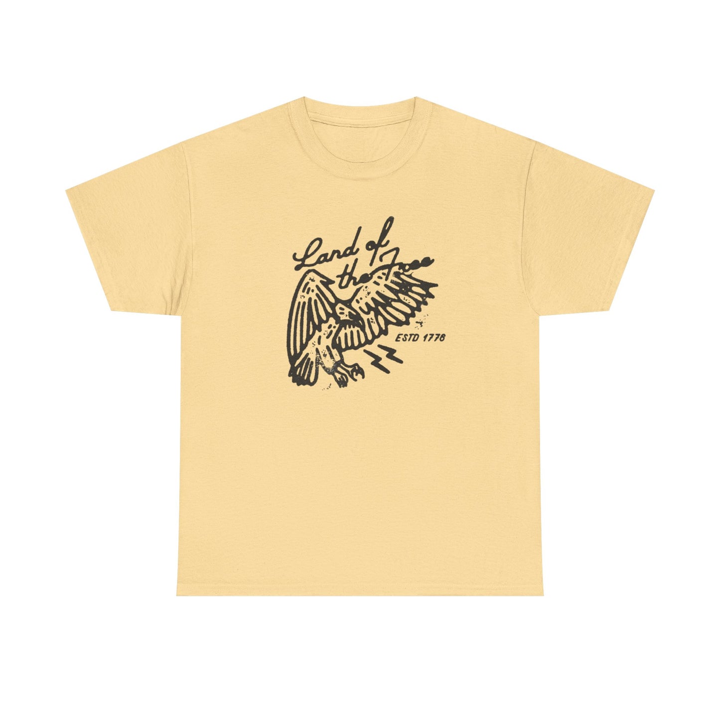 Land Of The Free 1776 Graphic T Shirt Unisex Heavy Cotton Tee Gift