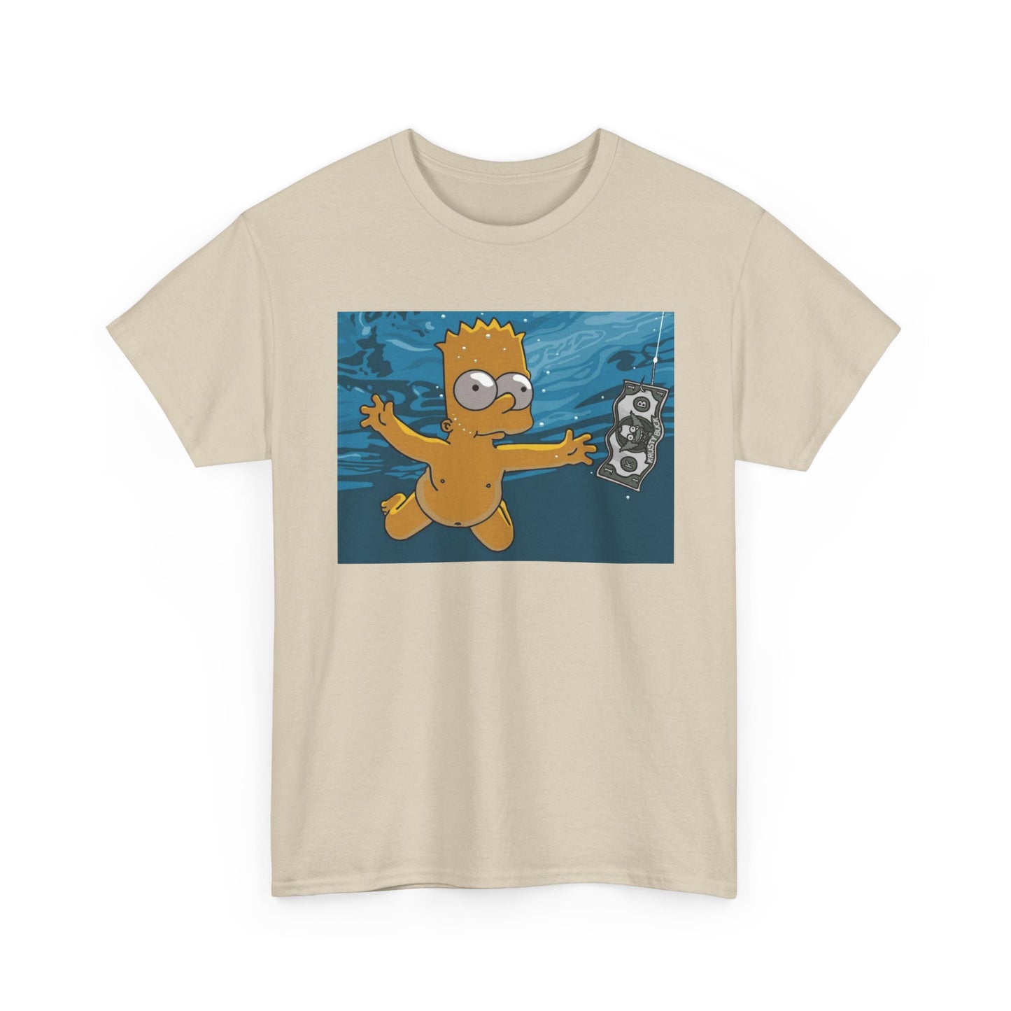 Simpsons T-shirt vintage nirvana retro art funny graphic Unisex Heavy Cotton Tee