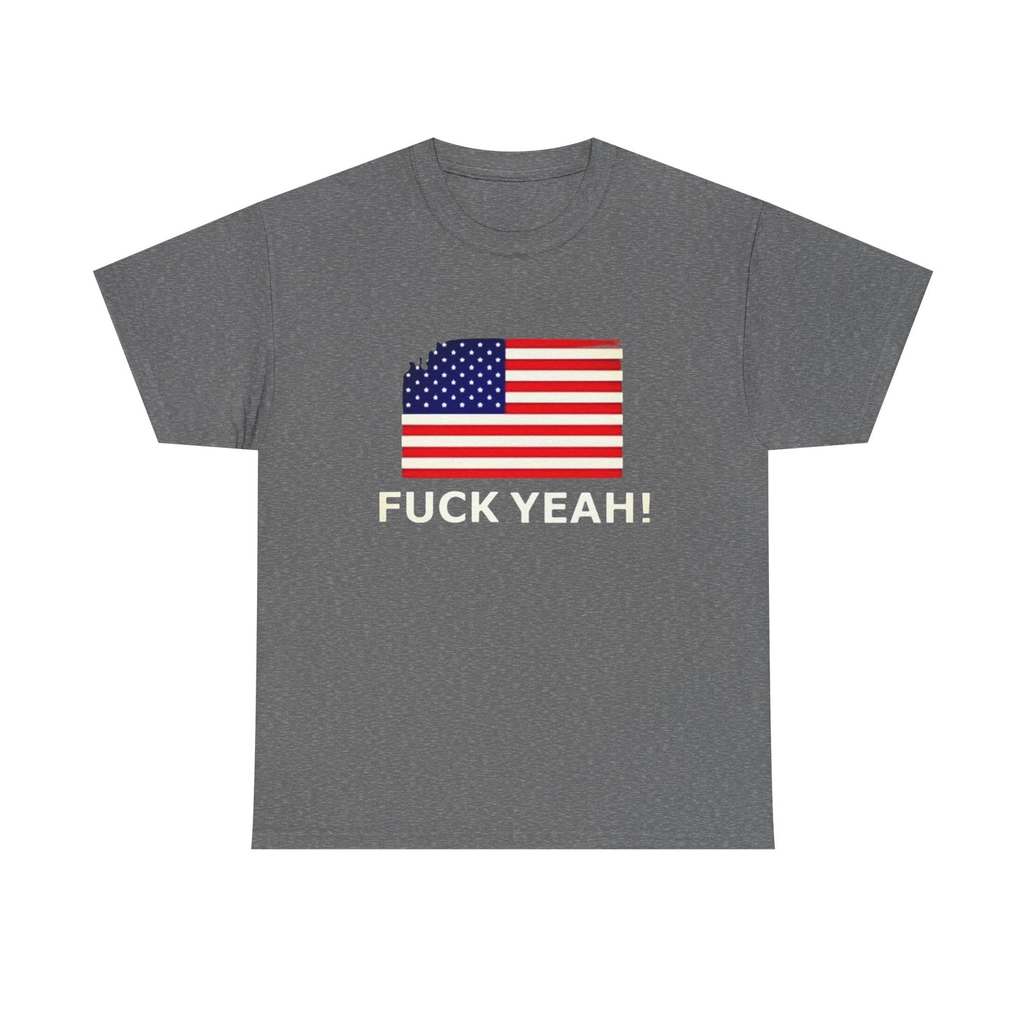 America F Yeah Funny Graphic T Shirt Unisex Heavy Cotton Tee